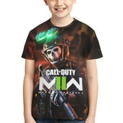 Kids Game Call Of Duty T-Shirts Youth 3D Print Short Sleeve Kid's Game Shirt Teenage Fashion Tee for Boys Girls X-Small